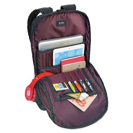 Solo Draft Backpack, 6.25" x 18.12" x 18.12", Nylon, Black VAR701-4